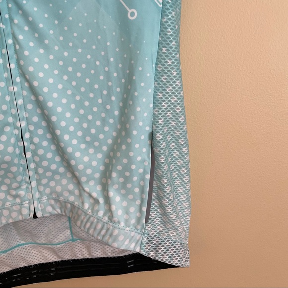 BALEAF Women’s Cycling Bike Zip Up Top Hem Gripper 4 Back Pockets Turquoise Sz L - Picture 3 of 11